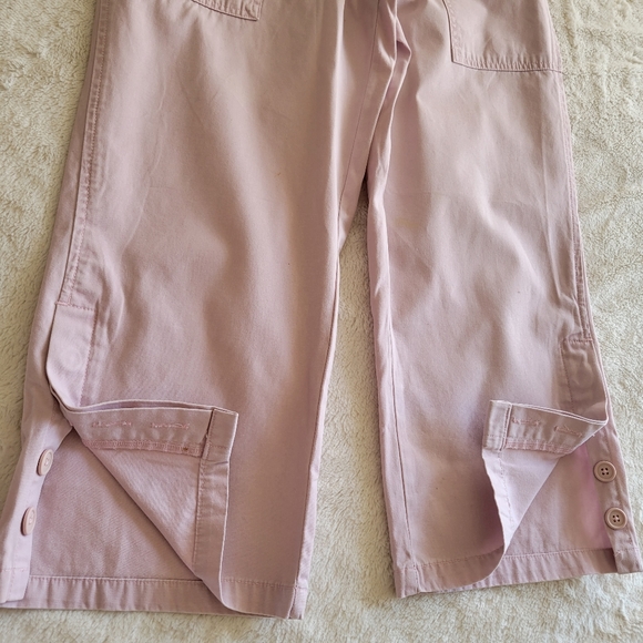 Vintage Y2K Mossimo Cropped Utility Lowrise Pants with Belt Blush Pink  *sz 9* - Picture 4 of 16